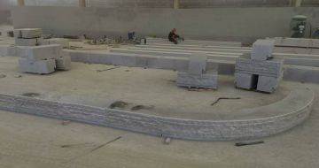 鄂州 芝麻白整石坐凳（光面+自然面）