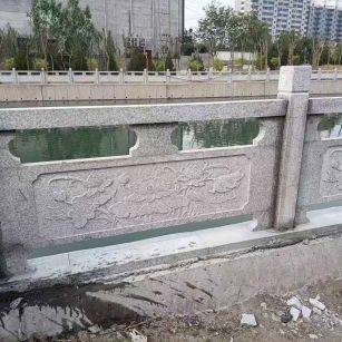 鄂州 芙蓉白大花桥梁、河道，石材栏杆、围栏、护栏