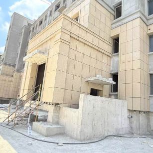 鄂州 黄金麻干挂，工地实拍