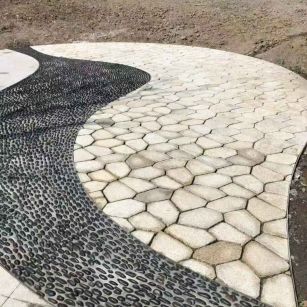 鄂州 黄金麻冰裂缝室外铺装效果完美展示