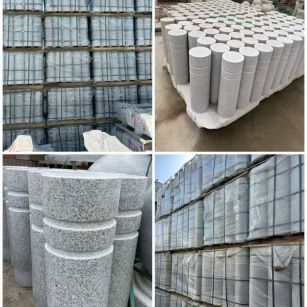 鄂州 芝麻白花岗岩挡车柱、隔离柱多少钱