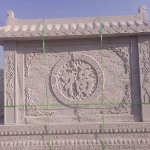 鄂州 芝麻白花岗岩屏风，照壁，影壁