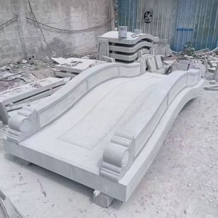 鄂州 芝麻灰花岗岩园林景观 小石桥