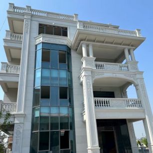 鄂州 芝麻白花岗岩别墅外墙干挂效果展示