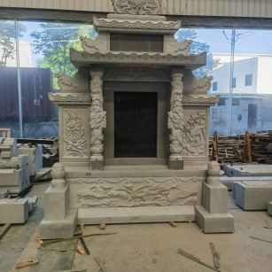 鄂州 芝麻灰高档墓碑、土墓，一套也支持定做