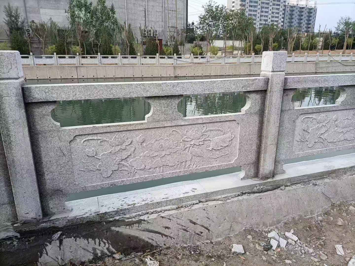 鄂州 芙蓉白大花桥梁、河道，石材栏杆、围栏、护栏