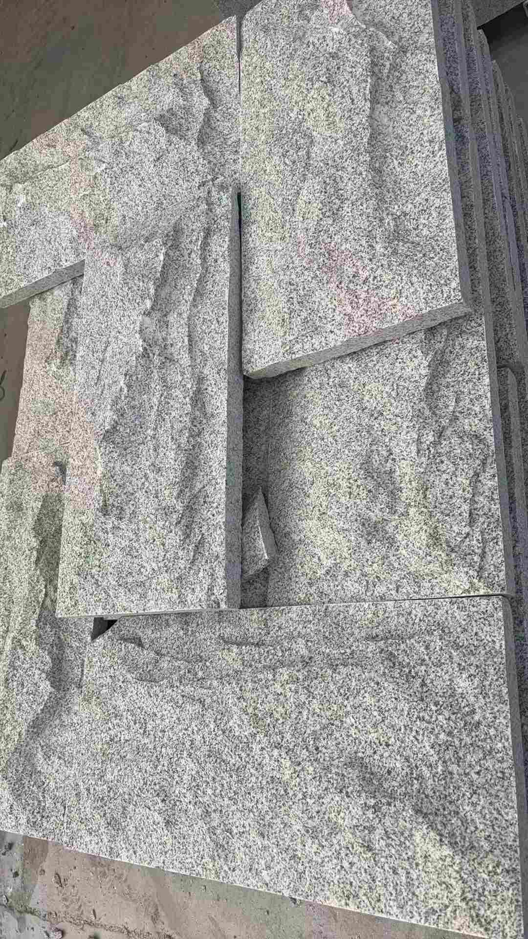 鄂州 芝麻白自然面花岗岩成品板