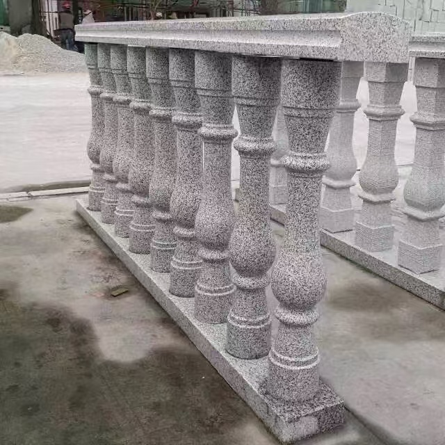 鄂州 芝麻白圆形光面花瓶柱，栏杆