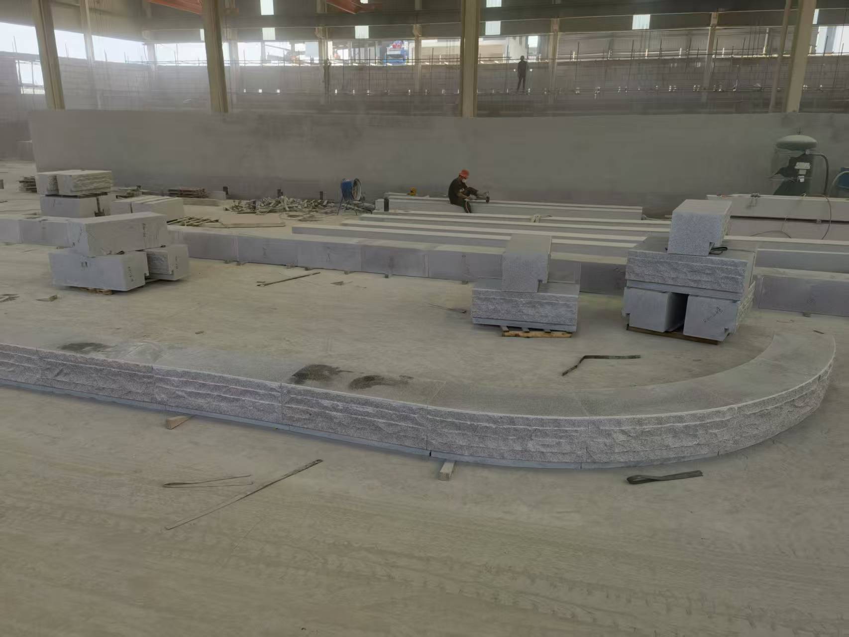 鄂州 芝麻白整石坐凳（光面+自然面）