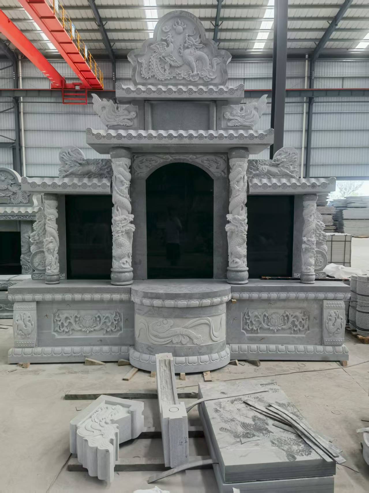 鄂州 芝麻灰高档墓碑，土墓，可定制